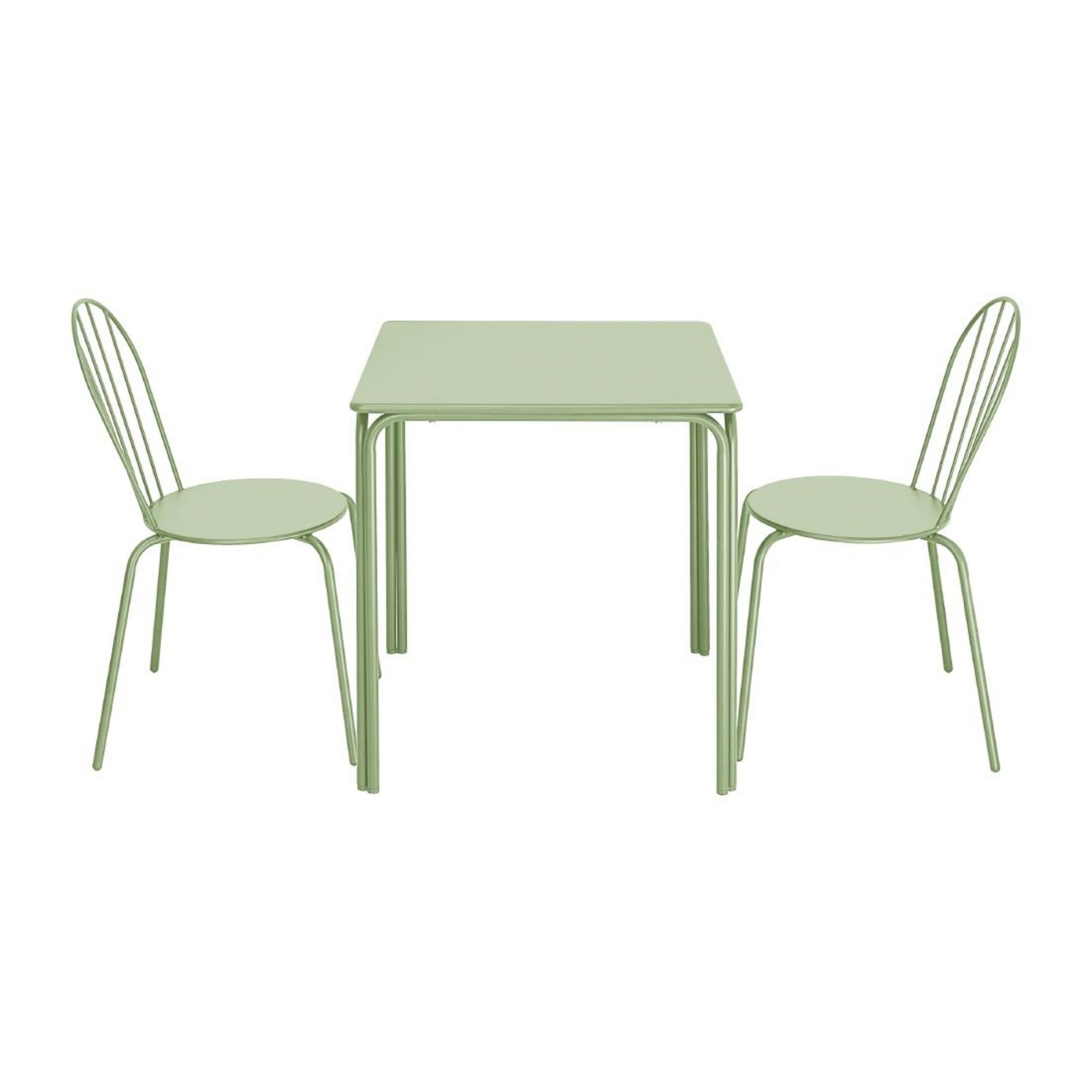 Picture of Bolero Adeline Steel Square Table 700mm Light Green