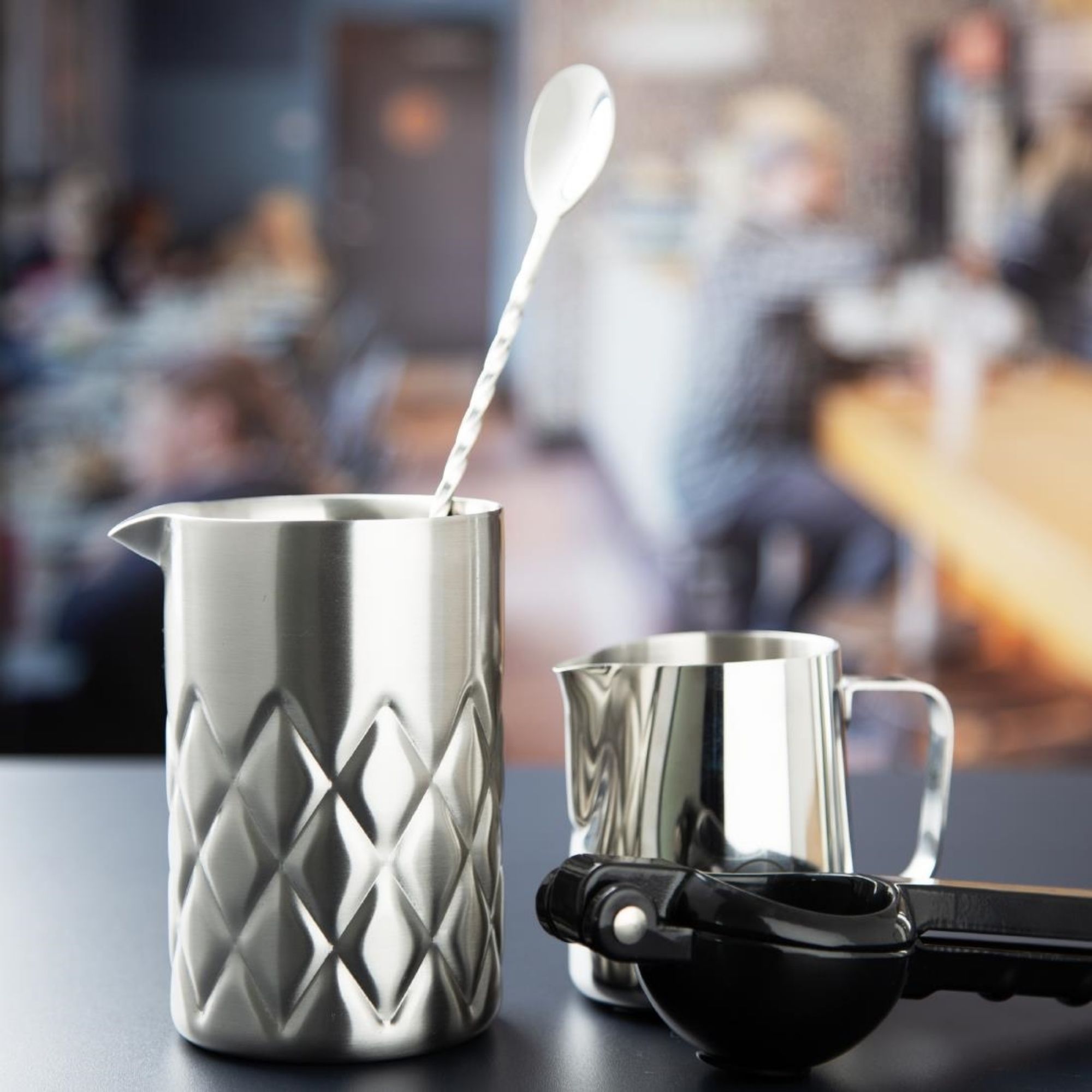 Picture of Olympia Double Wall Mixing Glass Stainless Steel 139x87mm