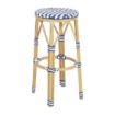 Picture of Bolero Parisian Style PE Rattan Bar Stools Blue (2 Pack)