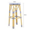 Picture of Bolero Parisian Style PE Rattan Bar Stools Blue (2 Pack)