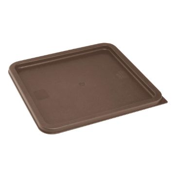Picture of Hygiplas Square Food Storage Container Lid Brown Large