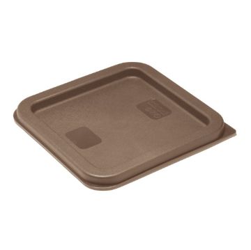 Picture of Hygiplas Square Food Storage Container Lid Brown Small