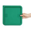 Picture of Hygiplas Square Food Storage Container Lid Green Large