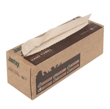 Picture of Jantex Green 100% Recycled Hand Towel 1ply 100 Sheets (36 Pack)