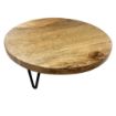 Picture of Olympia Round Display Stand Mango Wood with Metal Legs 250x80mm