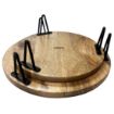 Picture of Olympia Round Display Stand Mango Wood with Metal Legs 250x80mm