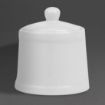Picture of Olympia Whiteware Pier Sugar Bowls with Lids 250ml (6 Pack)