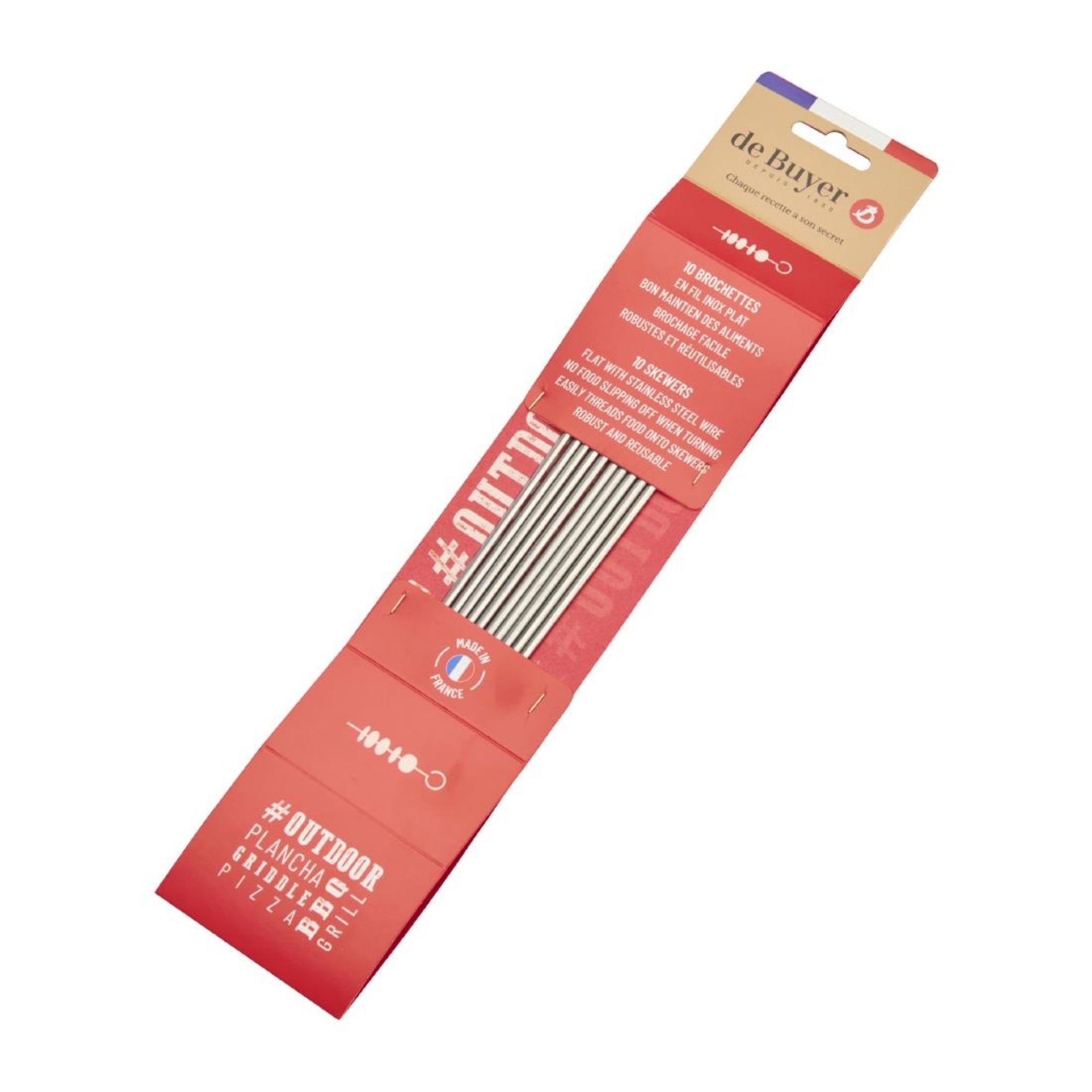 Picture of De Buyer Stainless Steel Skewers 250mm (10 pack)