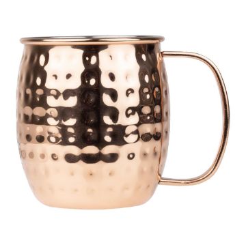 Picture of Olympia Barware Hammered Stainless Steel Copper Coated Mugs 440ml