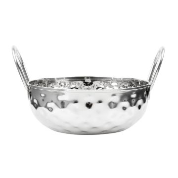 Picture of Olympia Table Presentation Hammered Kadai Dish Stainless Steel 150mm