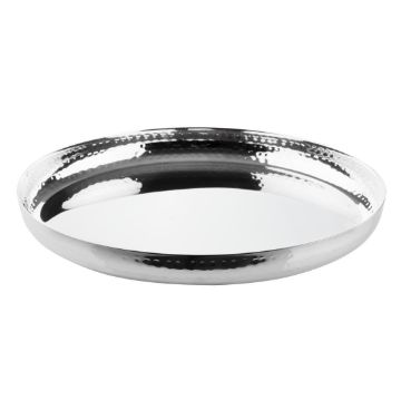 Picture of Olympia Hammered Stainless Steel Round Tray 320x35mm