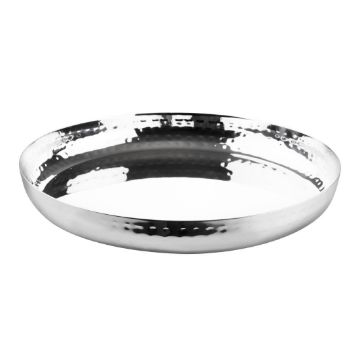 Picture of Olympia Hammered Stainless Steel Round Tray 260x35mm
