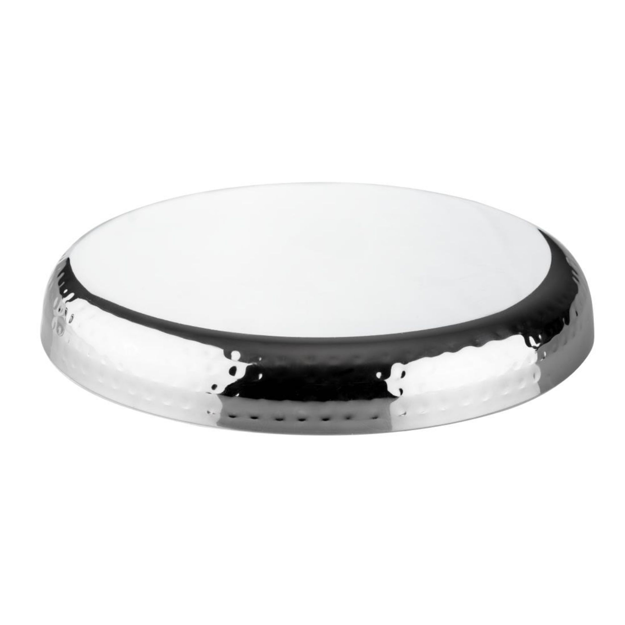 Picture of Olympia Hammered Stainless Steel Round Tray 260x35mm