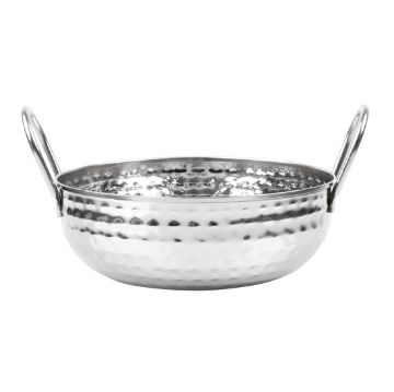 Picture of Olympia Table Presentation Hammered Kadai Dish Stainless Steel 170mm