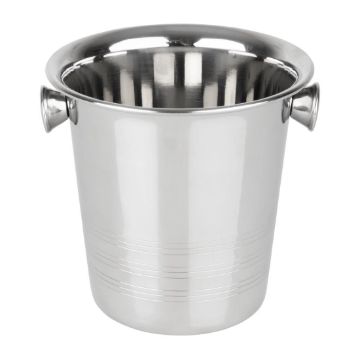 Picture of Olympia Ice Bucket with Handles and Etch Detail Stainless Steel 1050ml