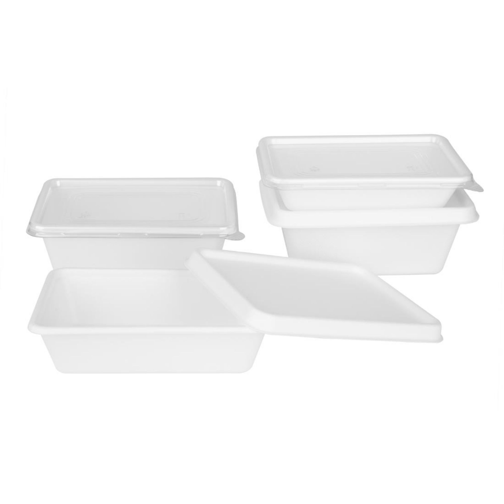 Picture of Fiesta Compostable Bagasse Food Container Bases 1000ml (100 Pack)
