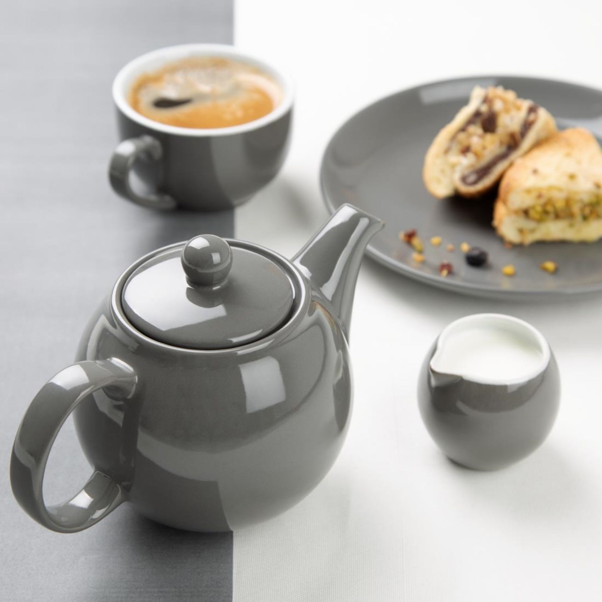 Picture of Olympia Café Teapot Charcoal 450ml (2 Pack)