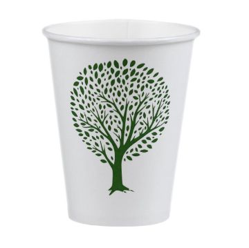 Picture of Vegware Green Tree White Hot Cups 8oz 79-Series (1000 pack)