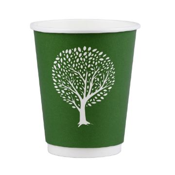 Picture of Vegware Green Tree Double Wall Hot Cups 12oz 89-Series (500 pack)