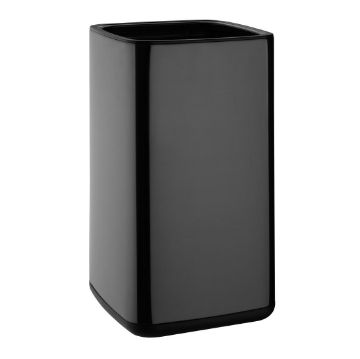 Picture of Bolero Square Waste Bin Titanium Black 7Ltr