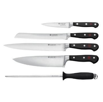 Picture of Wüsthof Classic Knife Set (Chef's, Paring, Bread, Carving, Honing Steel) (5 Pack)