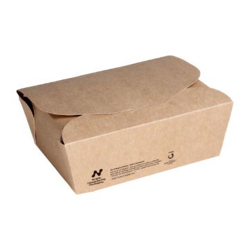 Picture of Notpla Medium Takeaway Boxes 1200ml - Kraft (250 Pack)