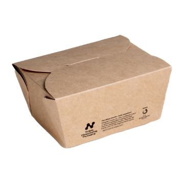 Picture of Notpla Small Takeaway Boxes 800ml - Kraft (500 Pack)