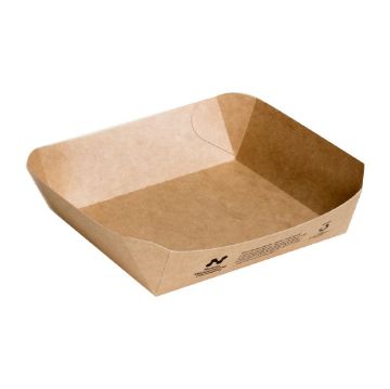 Picture of Notpla 6"x6" Square Trays - Kraft (600 Pack)
