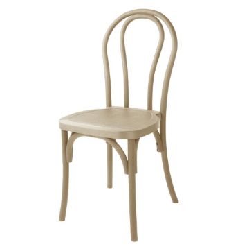 Picture of Bolero Soho Bentwood Style Resin Chairs Natural (4 Pack)