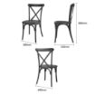 Picture of Bolero Manhattan Cross-Back Resin Chairs Black (4 Pack)