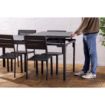 Picture of Bolero Valletta Grey Slatted Extendable Outdoor Dining Table