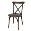 Picture of Bolero Manhattan Cross-Back Resin Chairs Dark Wood Effect (4 Pack)