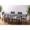 Picture of Bolero Valletta Grey Slatted Extendable Outdoor Dining Table