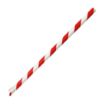 Picture of Fiesta Compostable Paper Spoon Straw Red & White Stripe 210x8mm (250 Pack)