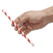 Picture of Fiesta Compostable Paper Spoon Straw Red & White Stripe 210x8mm (250 Pack)