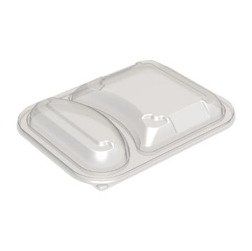 Picture of Faerch Hot Deli Deluxe 2 Compartment Takeaway Container Lids (365 Pack)