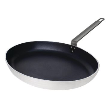 Picture of Vogue Aluminium Non-Stick Teflon Platinum Plus Oval Frying Pan 36cm