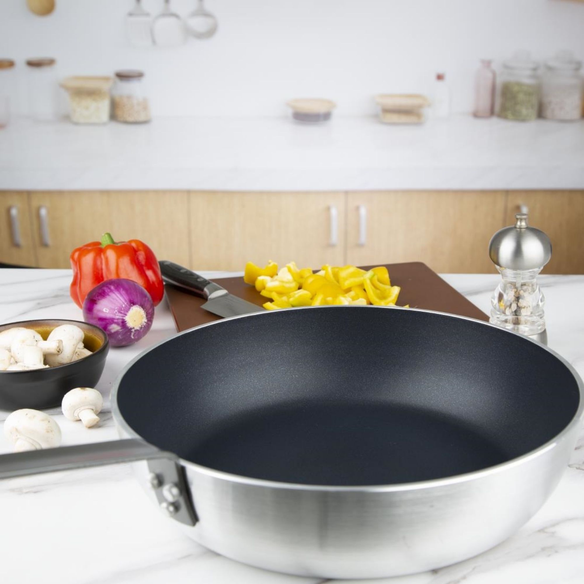 Picture of Vogue Aluminium Non-stick Teflon Platinum Plus Sauté Pan 319mm