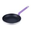 Picture of Hygiplas Aluminium Non-Stick Teflon Platinum Plus Frying Pan with Purple Handle 24cm