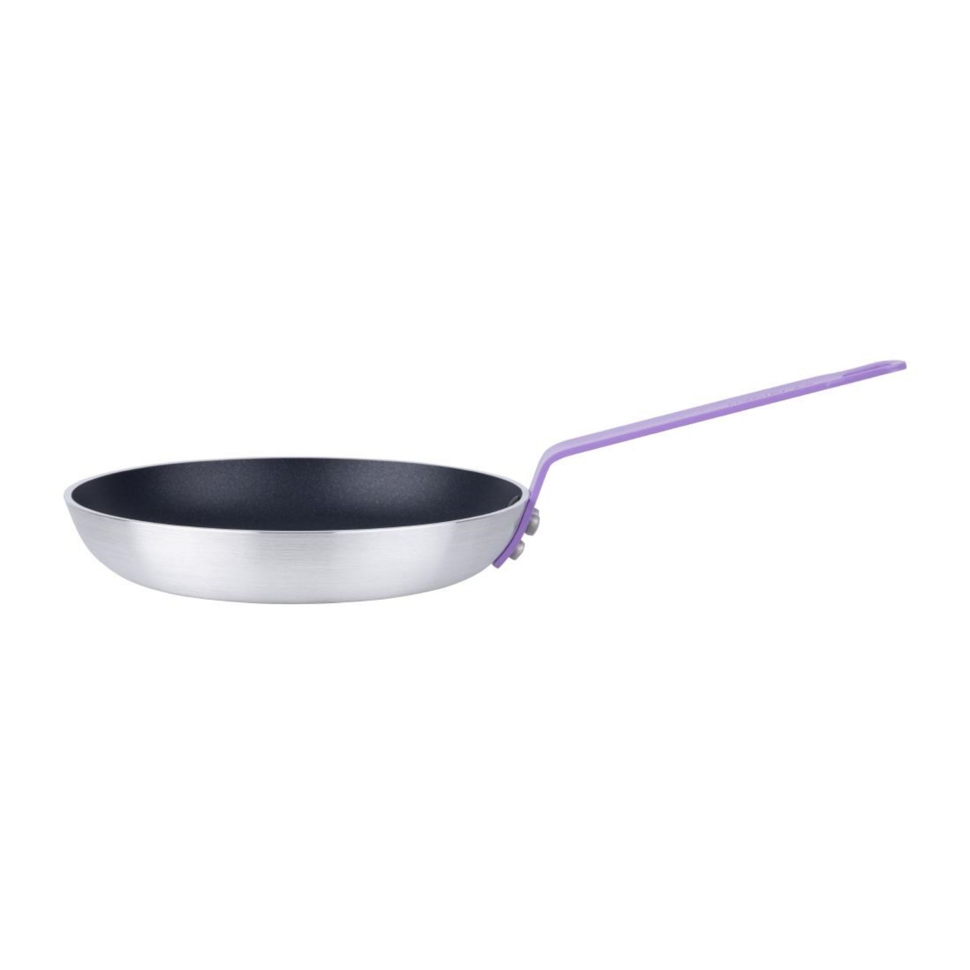 Picture of Hygiplas Aluminium Non-Stick Teflon Platinum Plus Frying Pan with Purple Handle 24cm