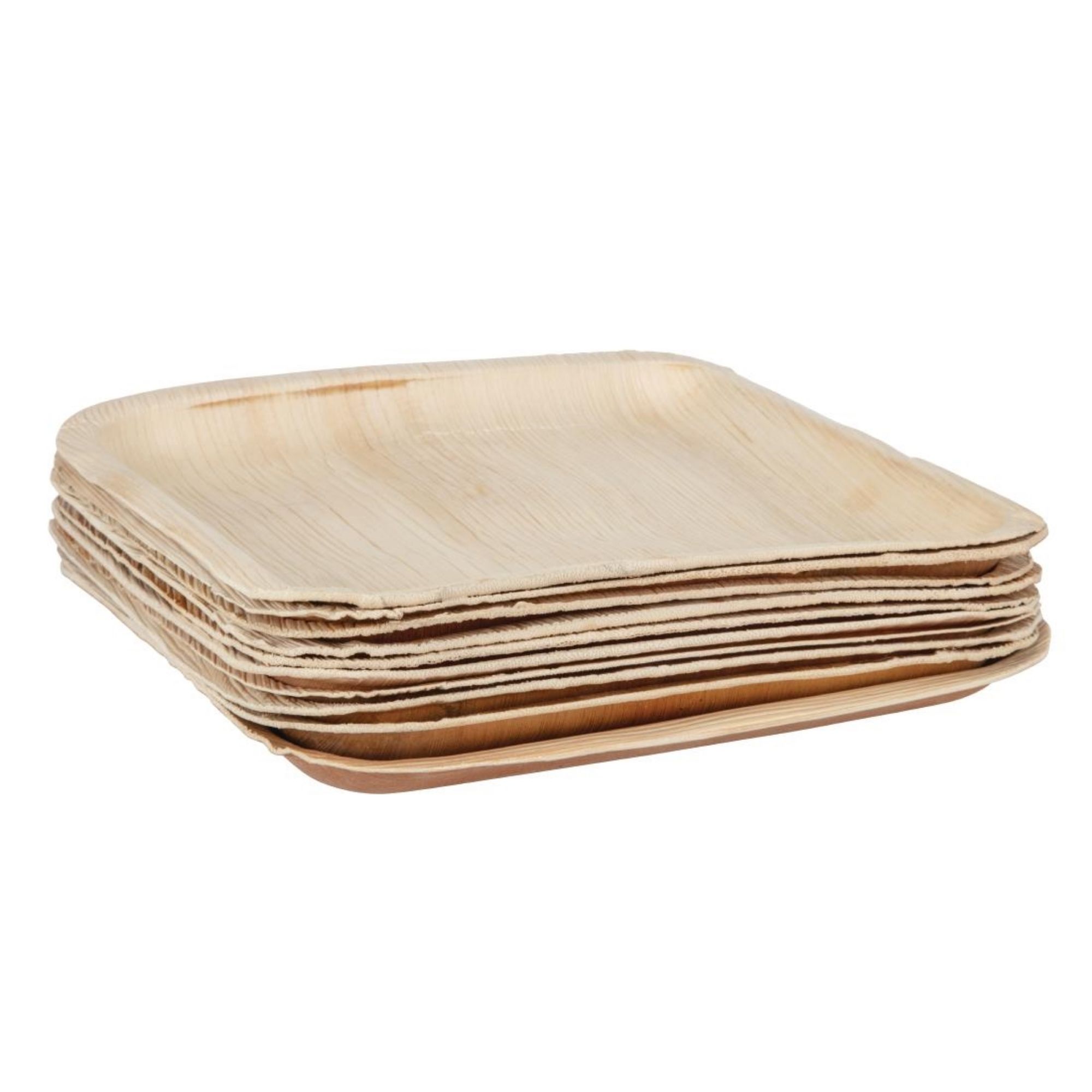 Picture of Fiesta Compostable Palm Leaf Plates Square 250mm (100 pack)