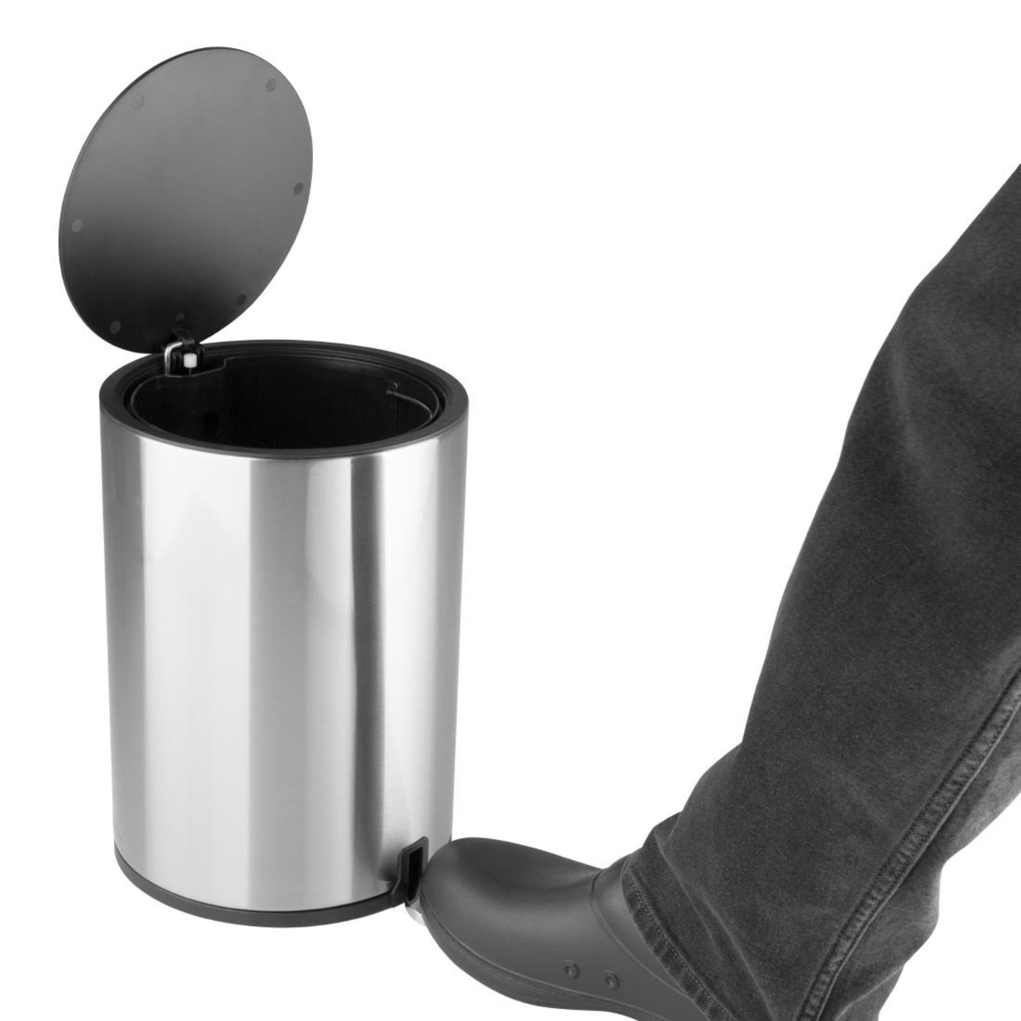 Picture of Jantex Pedal Bin Brushed Steel 3Ltr