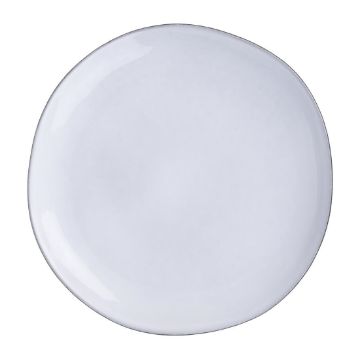 Picture of Olympia Raw Recycled Clay Charcoal Coupe Plates 260mm (6 Pack)