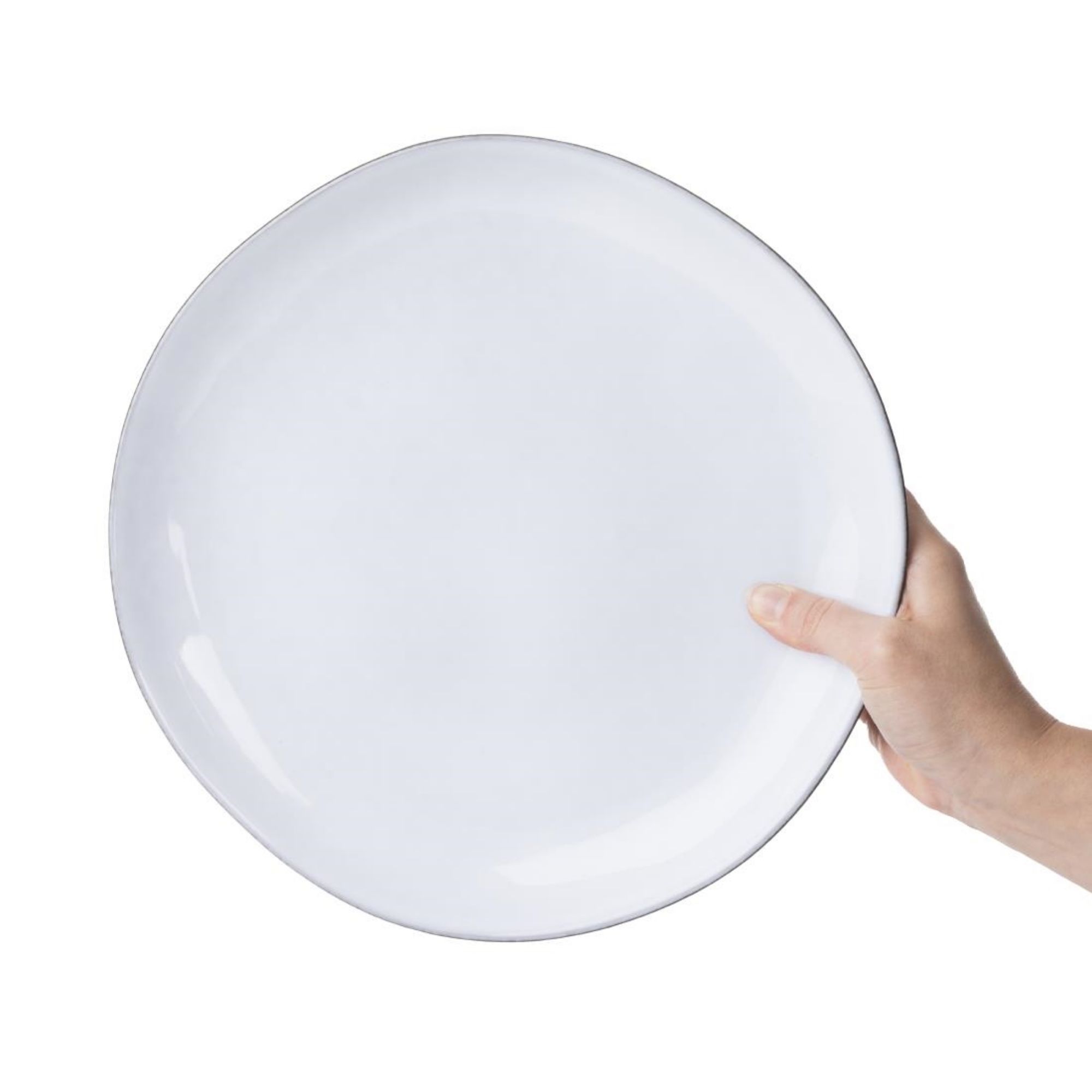 Picture of Olympia Raw Recycled Clay Charcoal Coupe Plates 260mm (6 Pack)