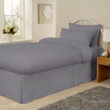 Picture of Mitre Essentials Spectrum Fitted Sheet Grey Small Double