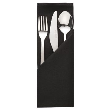 Picture of Occasions Polyester Napkins Black (10 pack)
