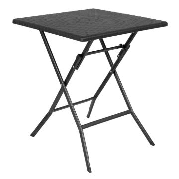 Picture of Bolero Square Folding Table Black 620mm