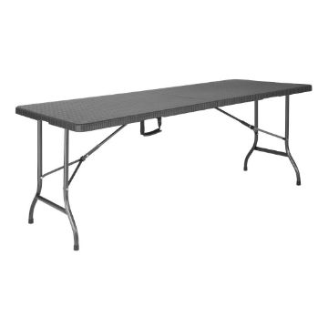 Picture of Bolero Rattan Rectangular Centre Folding Table Black 6ft