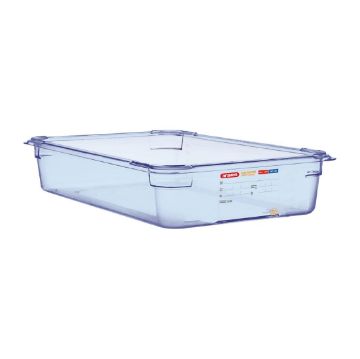 Picture of Araven ABS Food Storage Container Blue GN 1/1 100mm