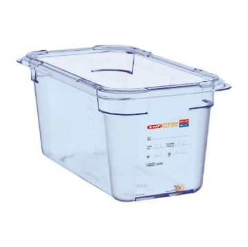 Picture of Araven ABS Food Storage Container Blue GN 1/3 150mm